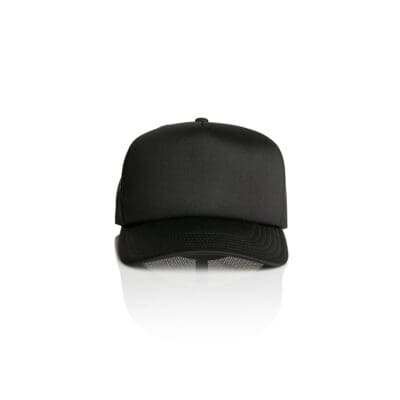 1122 FOAM TRUCKER CAP BLACK FRONT  11519