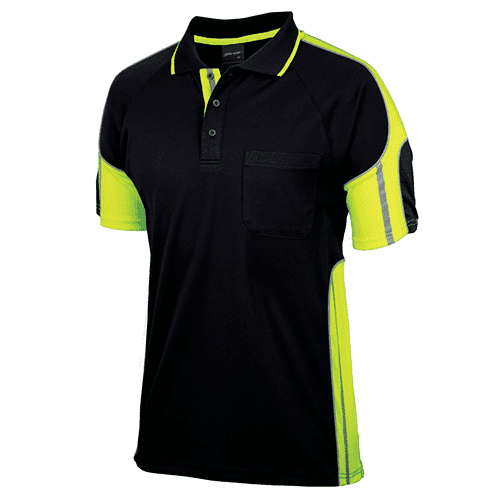 STREET PANEL POLO black and lime