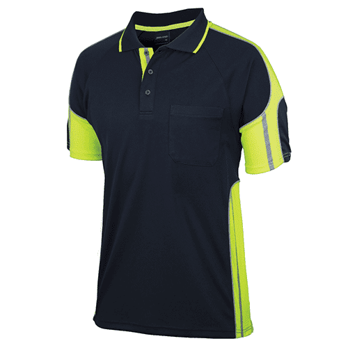 STREET PANEL POLO navy lime front custom polo