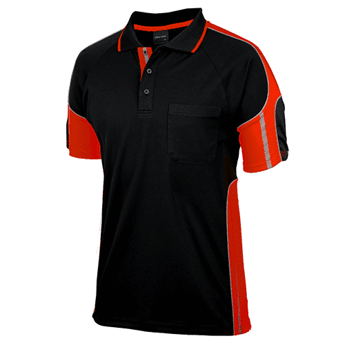 STREET PANEL POLO navy orange front custom polo