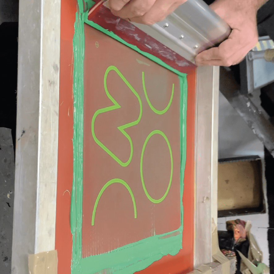 Manual Screen Printing Process