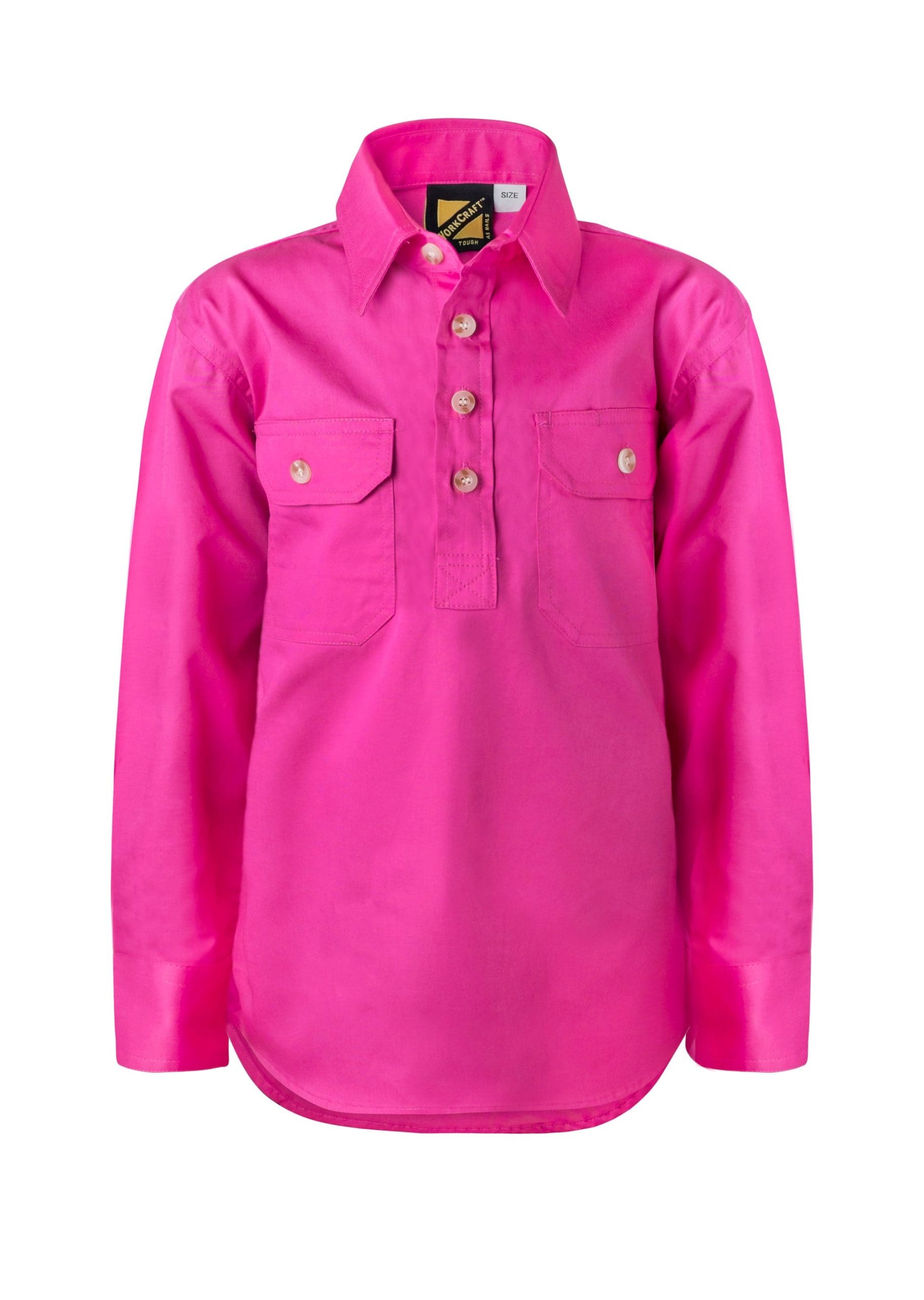 PINK KIDS CLOSED FRONT COTTON SHIRT WSK131