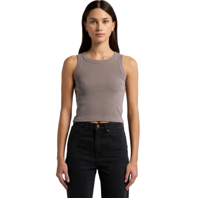 AS Colour Wo's Faded Organic Rib Crop Tank 4035