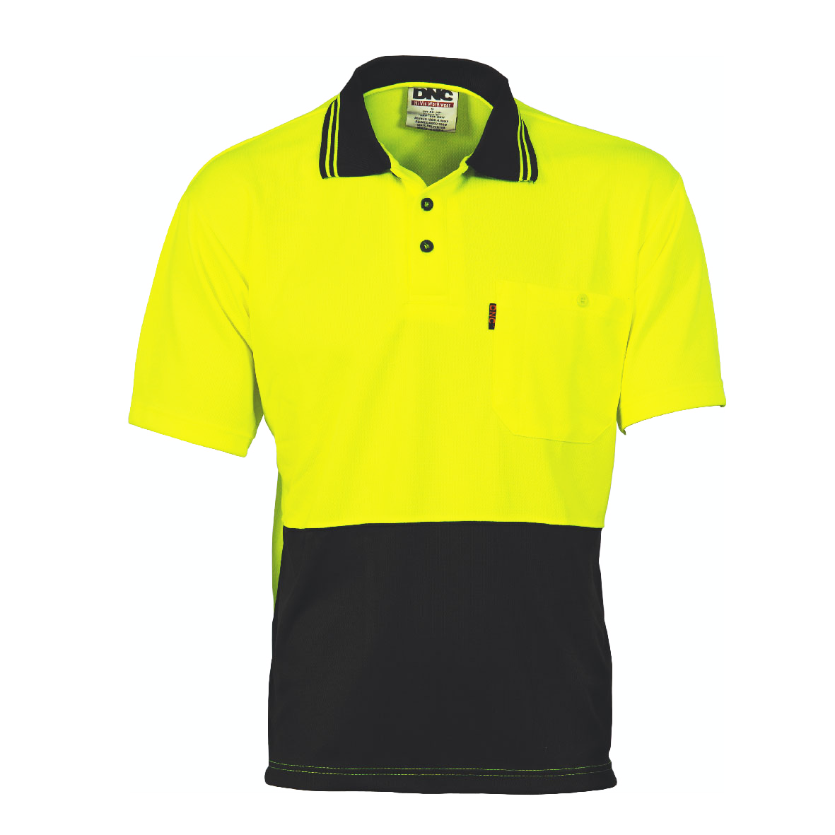 DNS HiVis Two Tone Cool Breathe Polo Shirt Short Sleeve-02