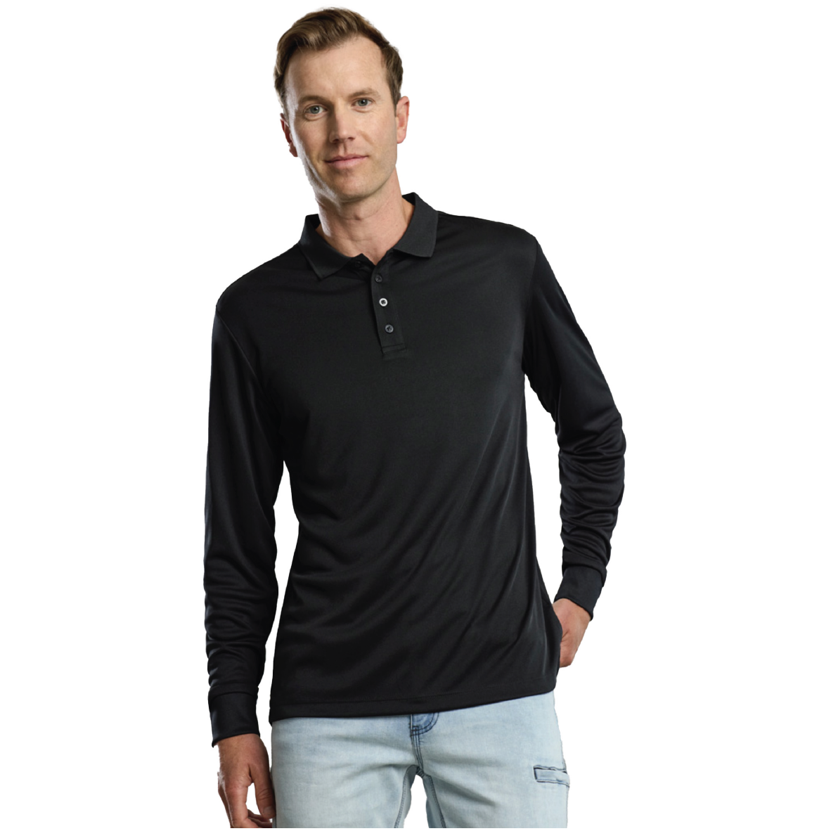 Custom Mens Action Long Sleeve Polo P206ML-04