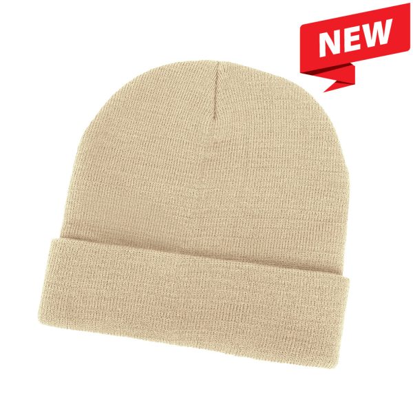 Grace Acrylic Beanie Beige Grace Acrylic Beanie Beige