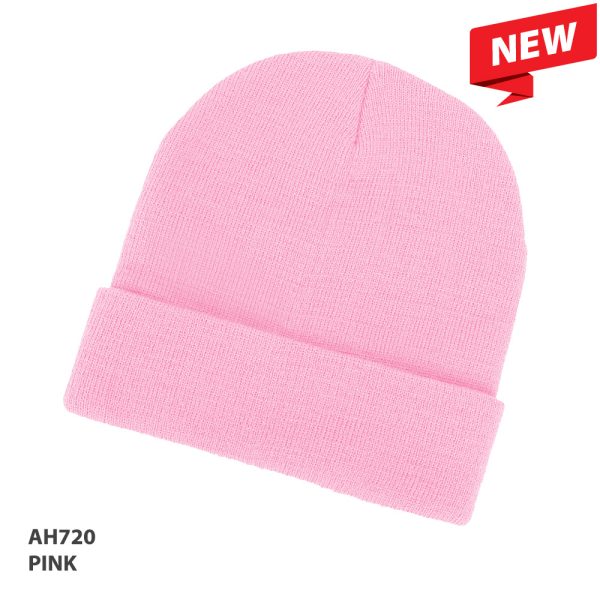 Grace Acrylic Beanie Pink Grace Acrylic Beanie Pink