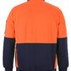 JB's Wear Half Zip Fleece Orange & Navy Back