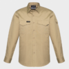 Mens Rugged Cooling Long Sleeve Shirt in Khaki