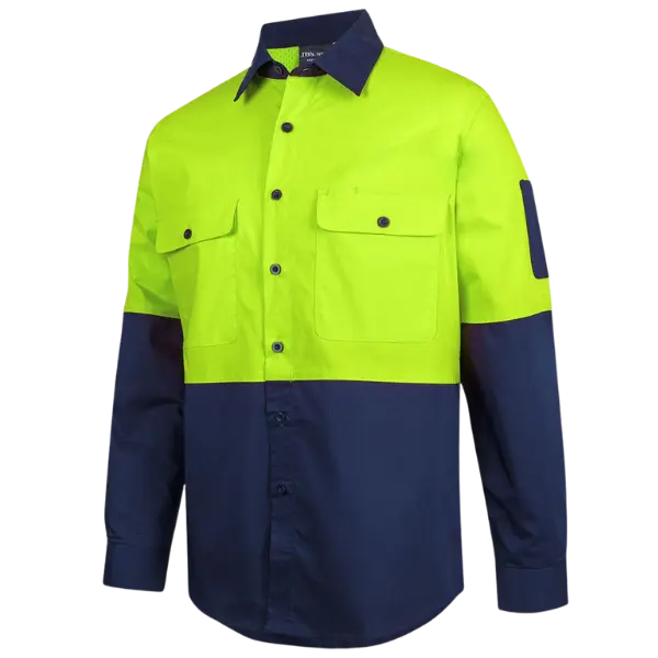 jbs-wear-ripstop-long-sleeve-work-shirt JB's Wear Ripstop Long Sleeve Hi Vis Work Shirt