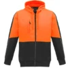 Syzmik Unisex Hi Vis Hoodie in Orange and Black