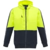 Syzmik Unisex Hi Vis Hoodie in Yellow and Navy