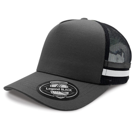 LL Striped Trucker Grey and Black LL Striped Trucker Grey and Black