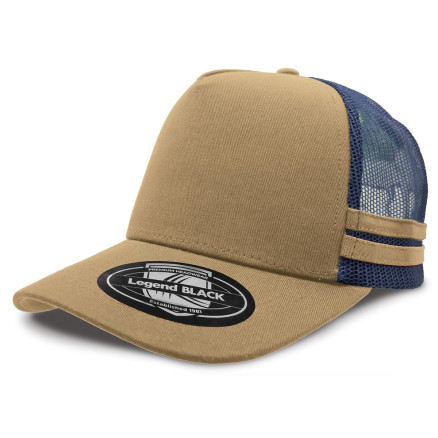 LL Striped Trucker Khaki and Navy LL Striped Trucker Khaki and Navy
