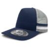 LL Striped Trucker Navy and Silver LL Striped Trucker Navy and Silver