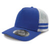 LL Striped Trucker Royal and White LL Striped Trucker Royal and White
