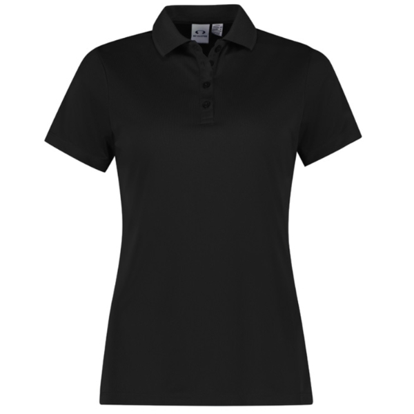 biz-collection-womens-action-short-sleeve-polo-black Biz Collection Womens Short Sleeve Polo in Black