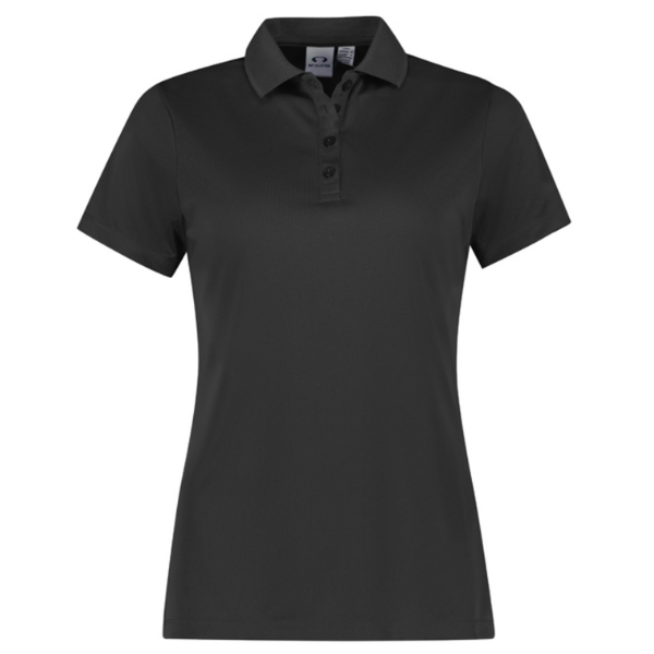 biz-collection-womens-action-short-sleeve-polo-grey Biz Collection Womens Short Sleeve Polo in Grey