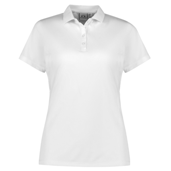 biz-collection-womens-action-short-sleeve-polo-white Biz Collection Womens Short Sleeve Polo in White