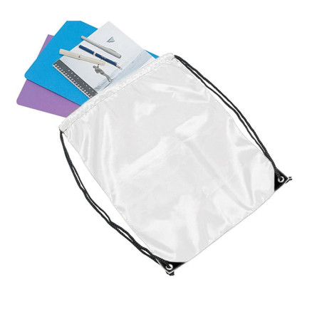 drawstring-bag-in-white Legend Life Backsack Drawstring Bag