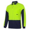 jbs-wear-hi-vis-ls-gap-polo JB's Wear Hi Vis Long Sleeve Gap Polo