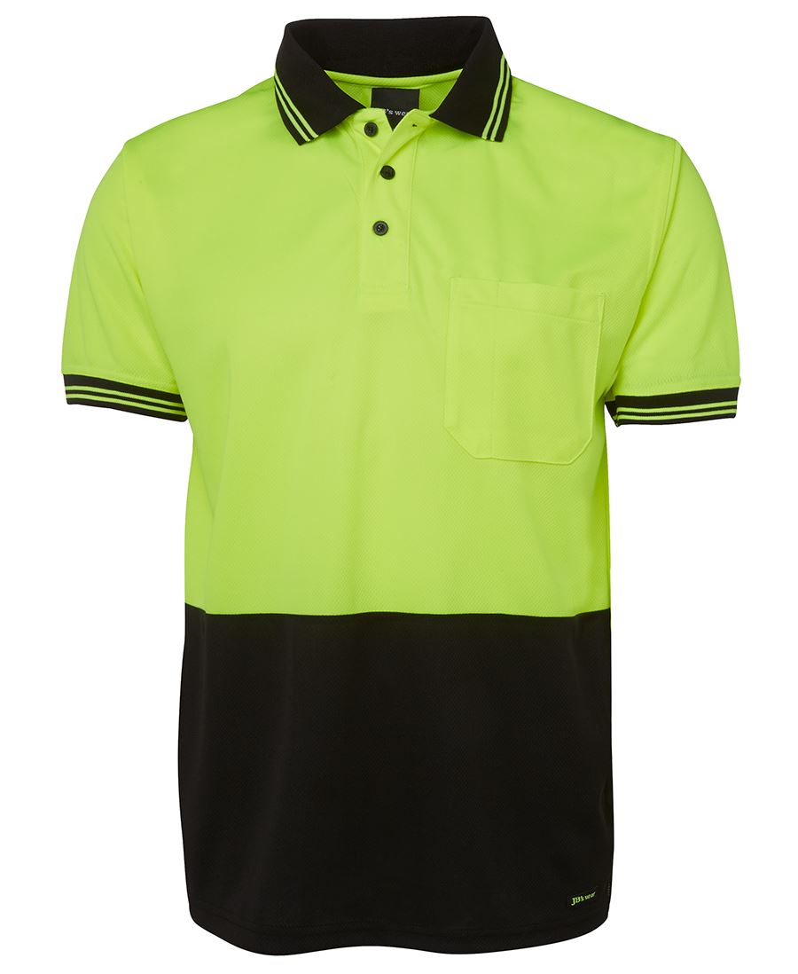 jbs-wear-hi-vis-traditional-polo-lime-black JB's Wear Hi Vis Traditional Polo