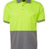 jbs-wear-hi-vis-traditional-polo-lime-charcoal JB's Wear Hi Vis Traditional Polo