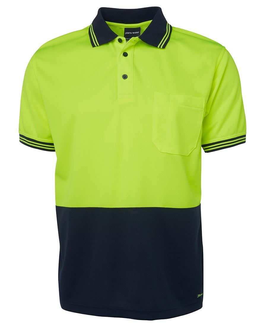 jbs-wear-hi-vis-traditional-polo-lime-navy JB's Wear Hi Vis Traditional Polo