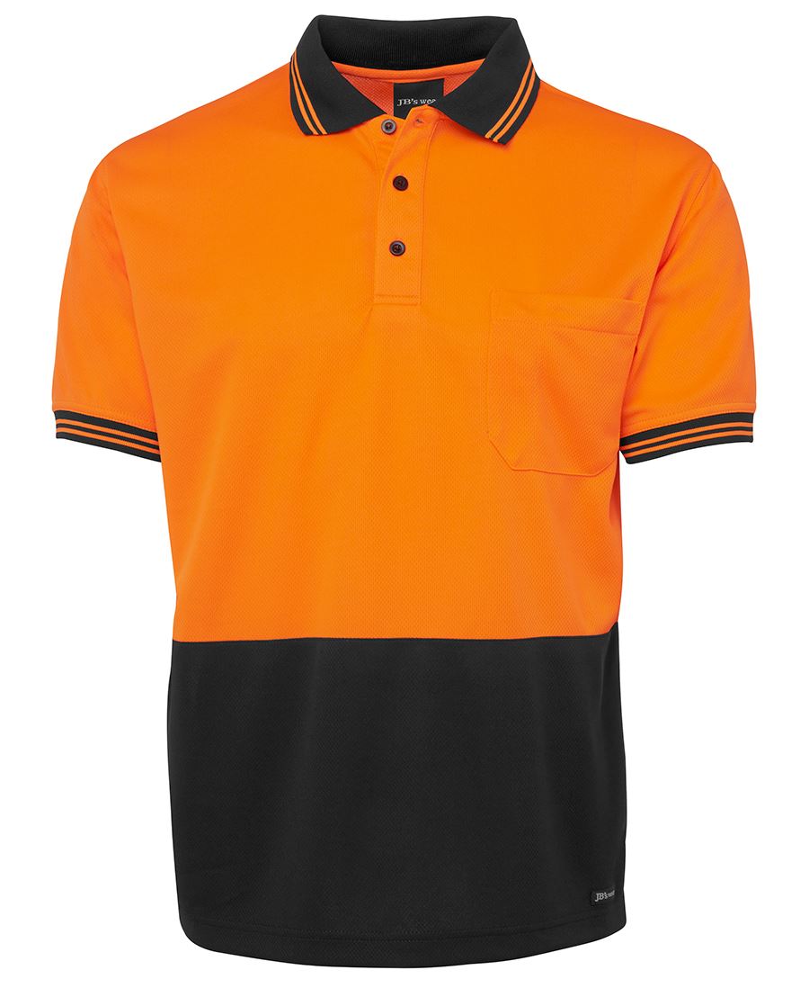 jbs-wear-hi-vis-traditional-polo-orange-black JB's Wear Hi Vis Traditional Polo