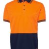 jbs-wear-hi-vis-traditional-polo-orange-navy JB's Wear Hi Vis Traditional Polo