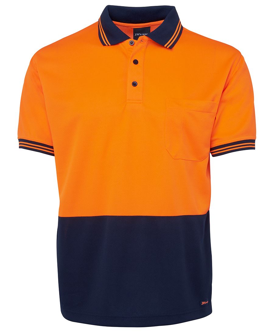 jbs-wear-hi-vis-traditional-polo-orange-navy JB's Wear Hi Vis Traditional Polo