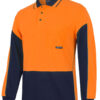 jbs-wear-ls-hivis-gap-polo-orange-navy JB's Wear Hi Vis Long Sleeve Gap Polo