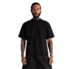 Shaka Wear Cropped Heavyweight Tee in Black on Model
