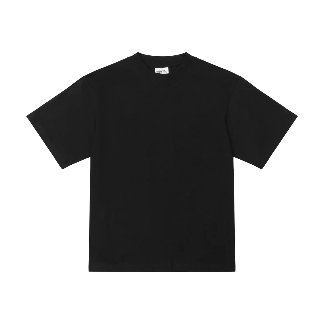 Shaka Wear Cropped Heavyweight Tee in Black