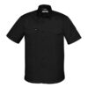 syzmik-rugged-cooling-shirt-black-front Syzmik Mens Rugged Cooling Short Sleeve Shirt