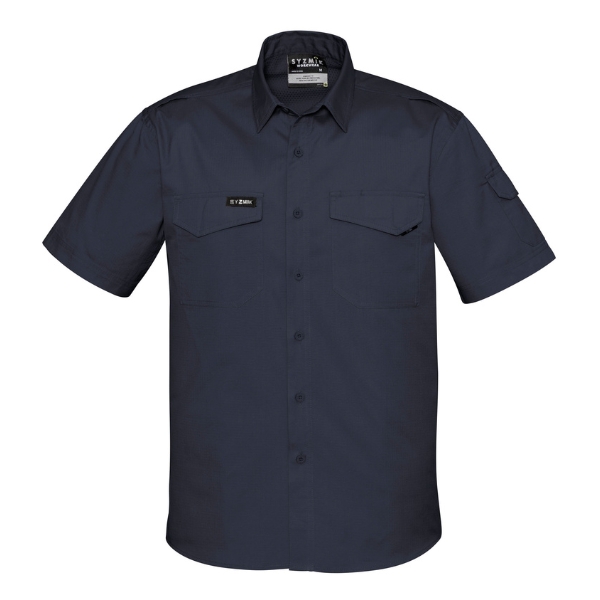 syzmik-rugged-cooling-shirt-charcoal Syzmik Mens Rugged Cooling Short Sleeve Shirt