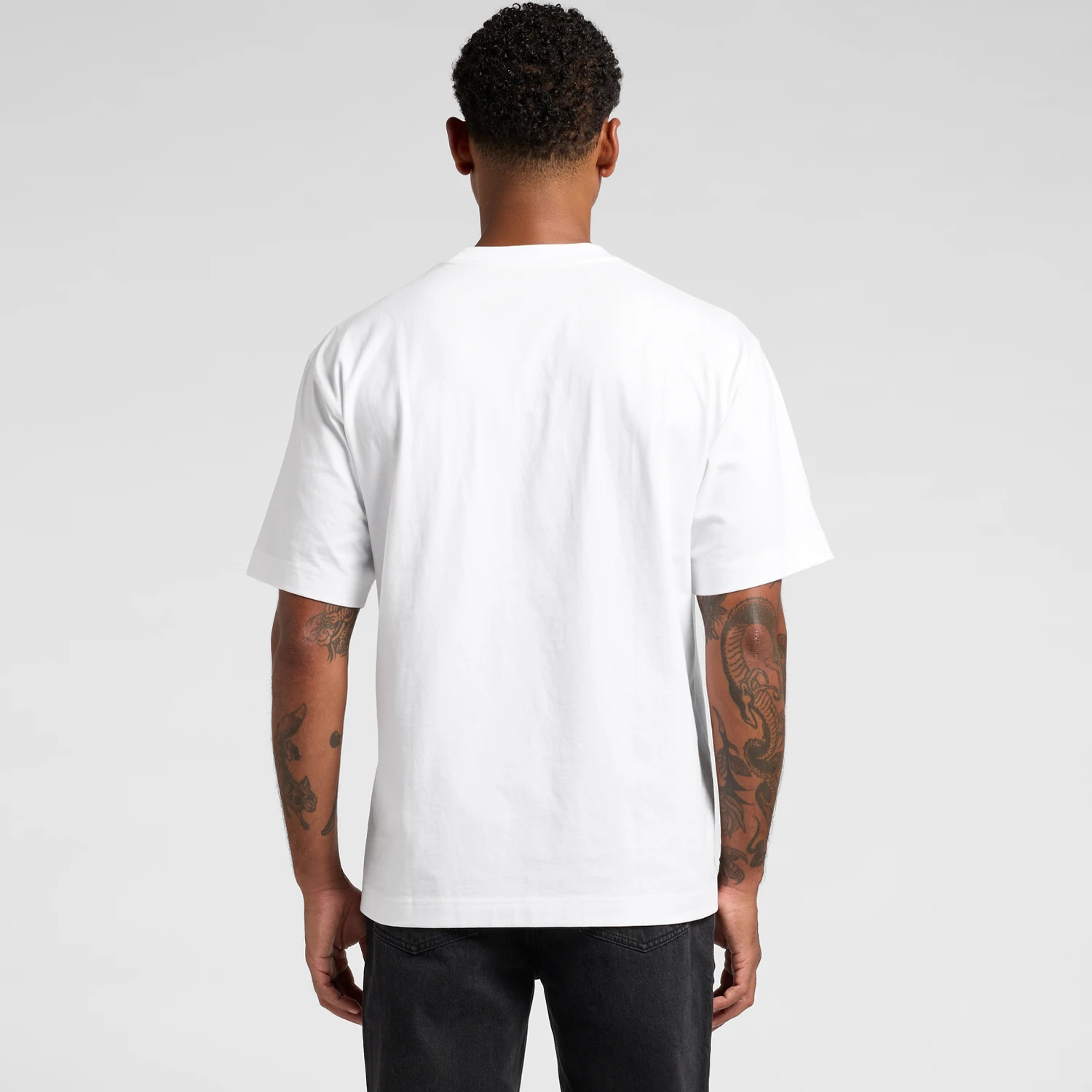5030_BOX_TEE_BACK__21893 AS Colour Box Tee 5030 in White from Back