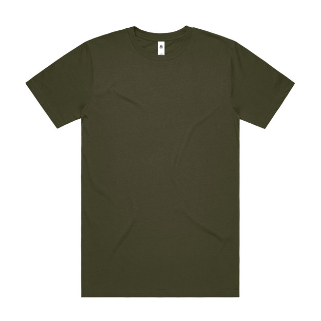 5050T_BLOCK_TEE_ARMY__68597 AS Colour Block Tubular Tee in Army