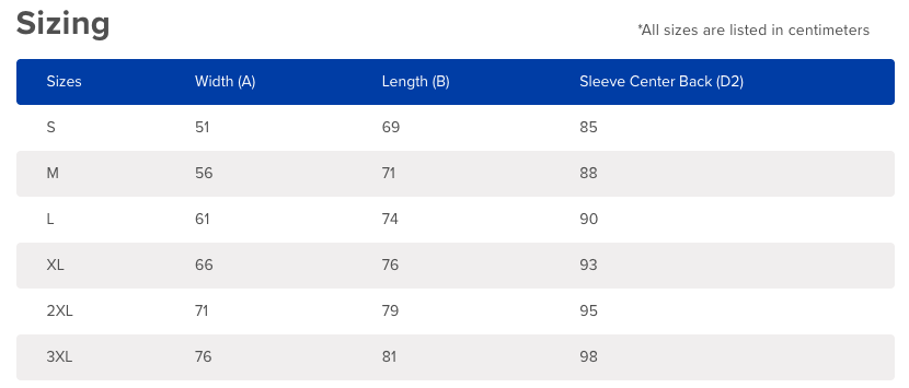 Comfort Colors Sweatshirt Size Chart