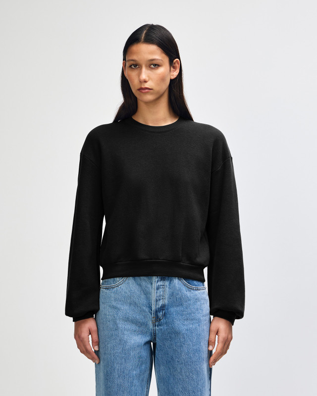 American Apparel Cropped Boxy Crewneck in Black