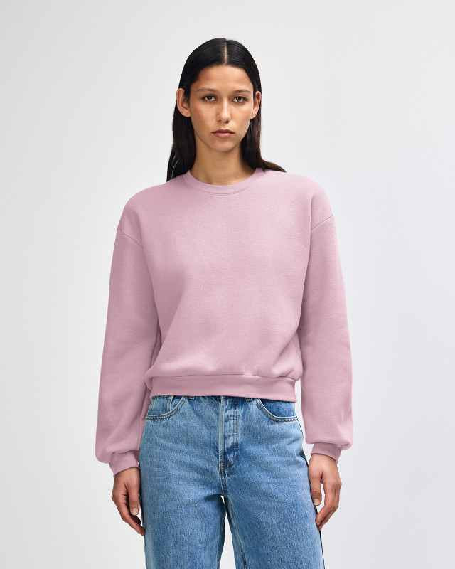 American Apparel Cropped Boxy Crewneck in Blush