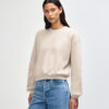 American Apparel Cropped Boxy Crewneck in Bone