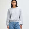 American Apparel Cropped Boxy Crewneck in Heather Grey