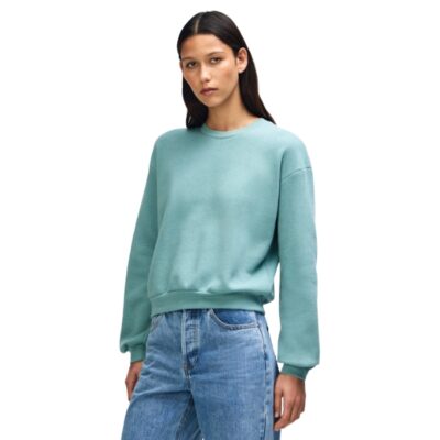 American Apparel Cropped Boxy Crewneck in Arctic