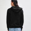 American Apparel Fleece Hoodie in Black from back