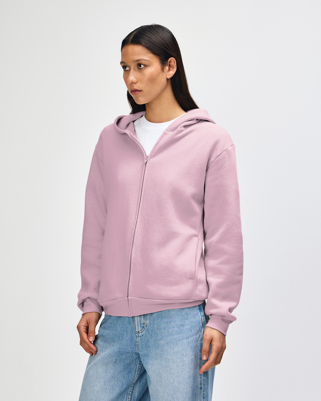American Apparel Fleece Hoodie in Blush