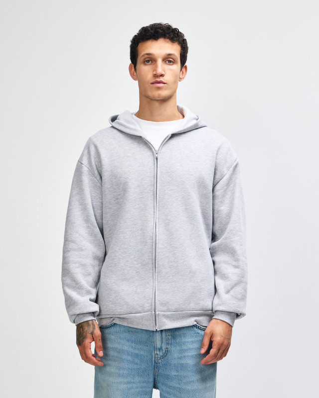 American Apparel Fleece Hoodie in Grey