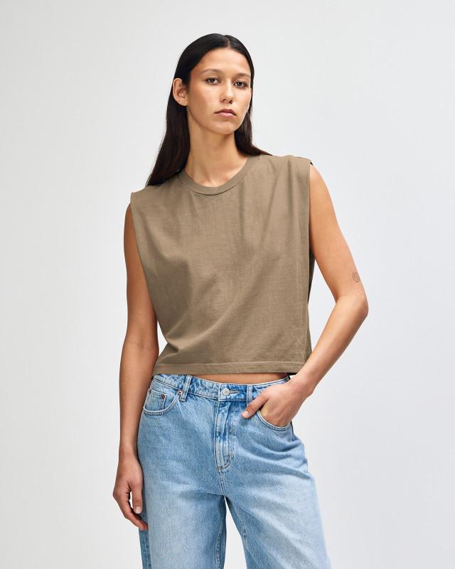 american-apparel-womens-muscle-tee-faded-brown wecompresscom American Apparel Women's Muscle Tee in Faded Brown