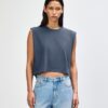 american-apparel-womens-muscle-tee-faded-navy wecompresscom American Apparel Women's Muscle Tee in Faded Navy
