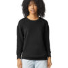 comfort-colors-lightweight-sweatshirt-black Comfort Colors Lightweight Sweatshirt in black front
